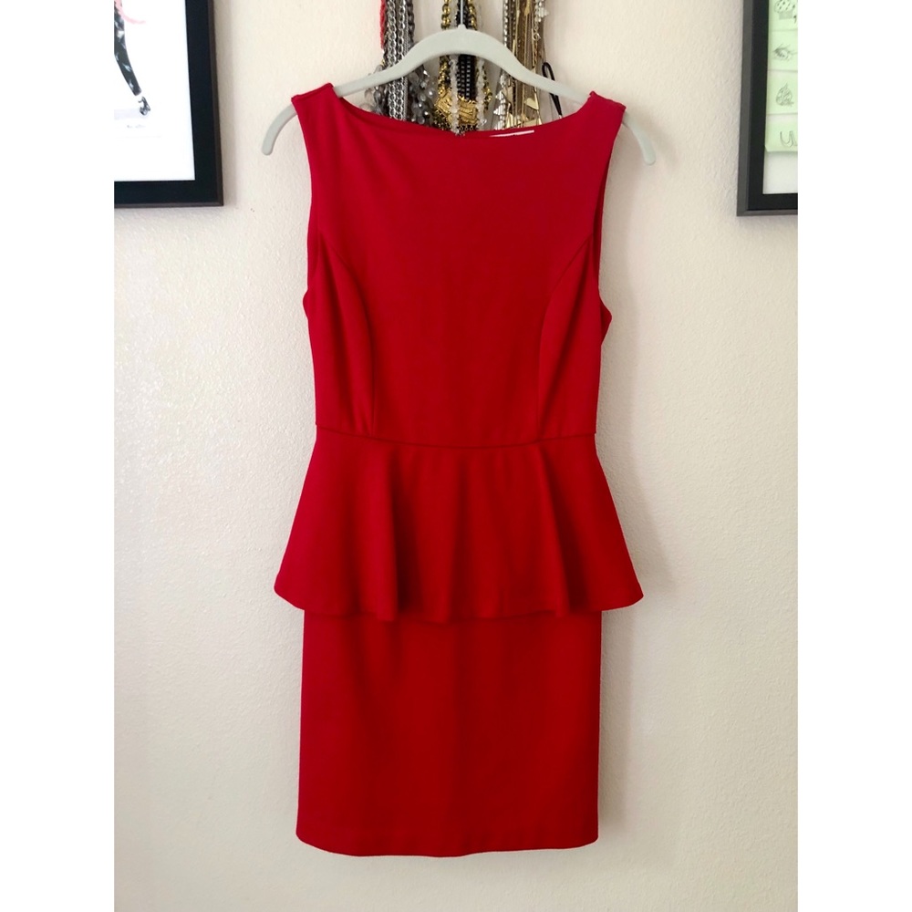 BB Dakota red peplum dress